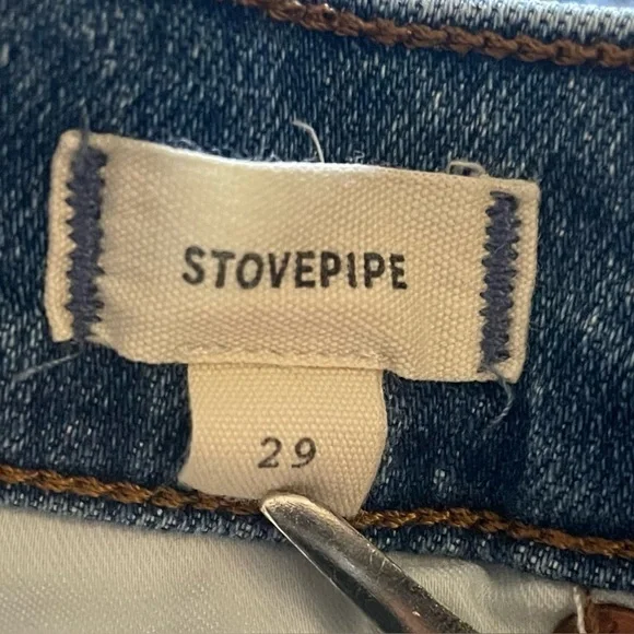 Madewell Stovepipe Jeans Women’s Size 29 Blue Medium Wash Cotton Stretch Pockets - Picture 2 of 16